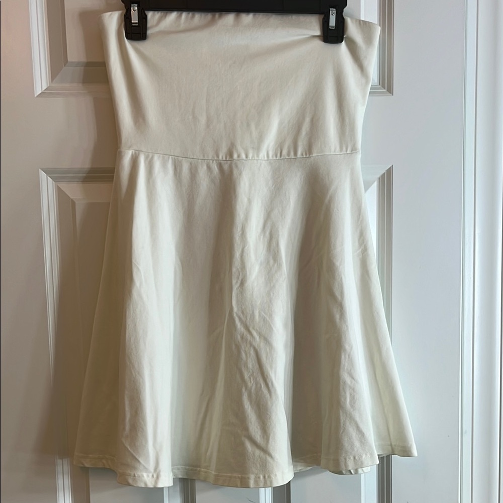 Express Cream A-Line Mini Skirt Casual Resort Wear